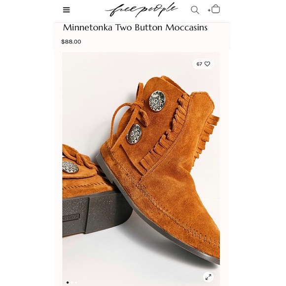 FREE PEOPLE x Minnetonka 2 Button Concho Moccasins - Picture 8 of 10